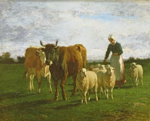 Kväll, köra boskap, 1859